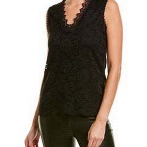 KARL LAGERFELD PARIS V-Neck Lace Top